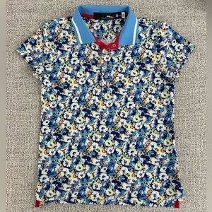 Polo Ralph Lauren RLX Girls Medium (8-10) Floral Short Sleeve Polo